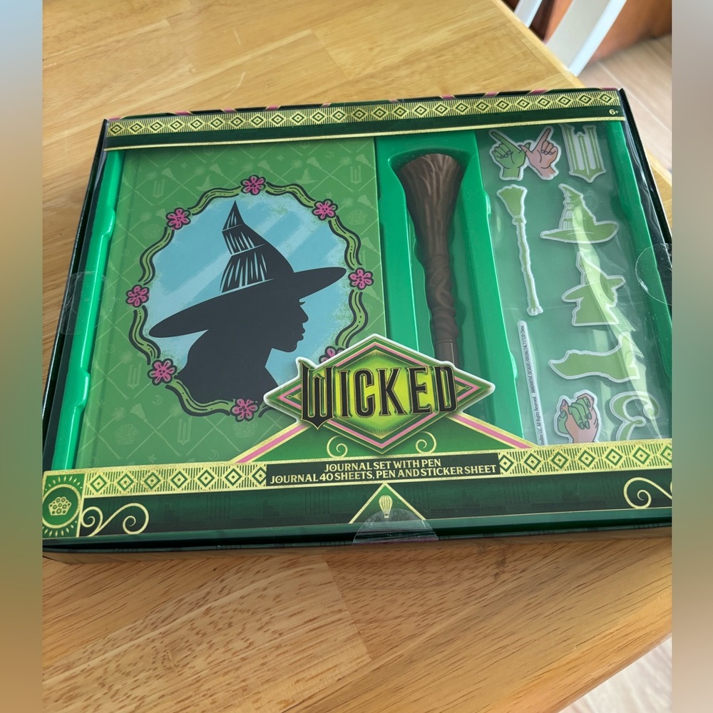 Wicked Elphaba Journal Set with Pen and Puffy Stickers